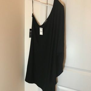 One shoulder dress black